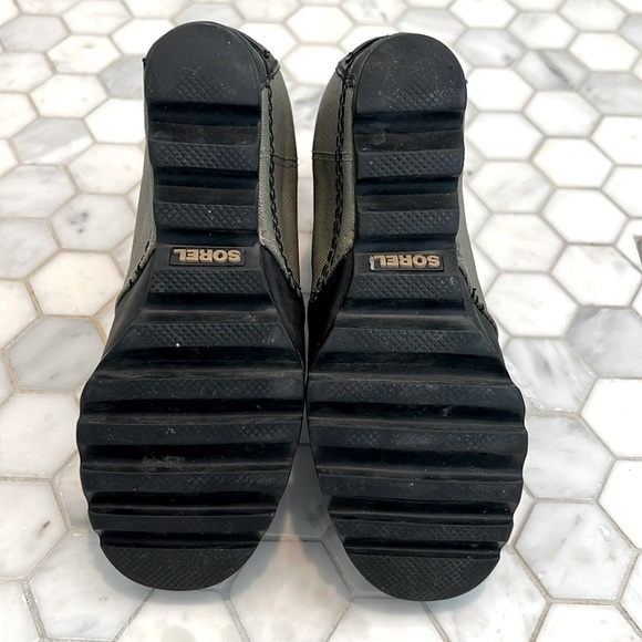 Sorel 1964 Premium PDX Wedge Nori Green & Black Leather Mid Boots Booties Size 7 - Picture 8 of 16